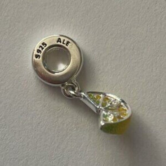 Authentic Pandora Lemon Slice Sparkling Fruit Dangle Charm - Picture 5 of 5